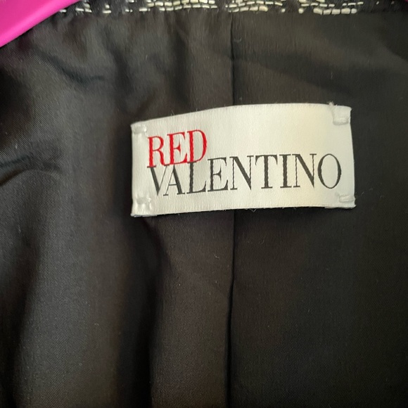 Red Valentino Garavani Floral Black Blazer size 46 or US 10 - Picture 2 of 6